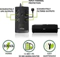 Miniatyrbild 2 av 4: Tecnoware ERA PLUS STRIP 800 UPS - 6 Schuko-utgångar - Autonomi upp till 20 min/PC eller 60 min/modemrouter - Effekt 800 VA