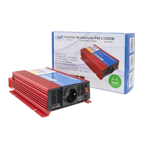 Inverterspänning PNI L1200W strömförsörjning 12V 230V utgång