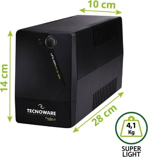 Inverter - Tecnoware - ERA PLUS 900 - 900VA - Överspänningsskydd - Autonomi 10 min