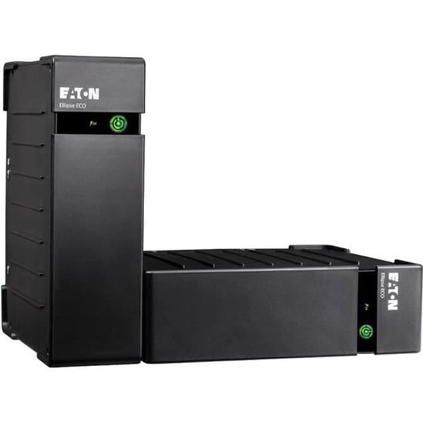 EATON Ellipse EL800USBDIN Standby-inverter - 800VA / 500W - 2U rack / tårn - 220V AC-indgang - 3 x Schuko, 1 x Schuko Sort