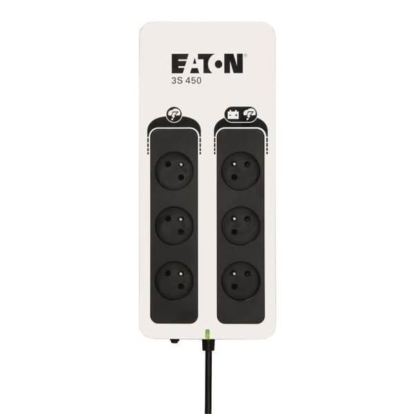 UPS/Fordelerskinne/Overspændingsbeskytter - EATON 3S 450 FR - Offline UPS - 3S450F - 450VA (6 FR-stik)