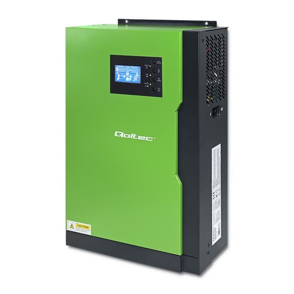 Qoltec 53887 Hybrid Solcelle Inverter Off-Grid 5,5 kW | 100 A | 48 V | MPPT | Sinus Sort