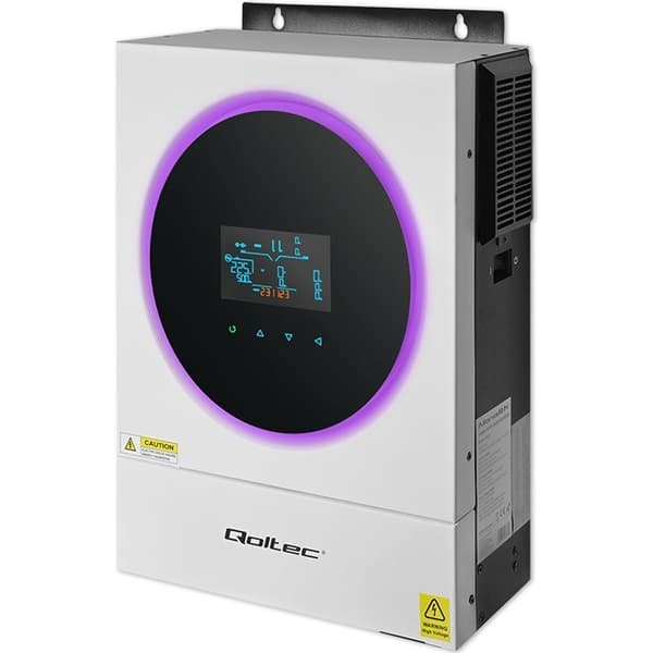 Qoltec 53873 hybrid solcelle-inverter off-grid 6kVA | 6kW | 120A | MPPT | LCD | WiFi | BMS | Sinus