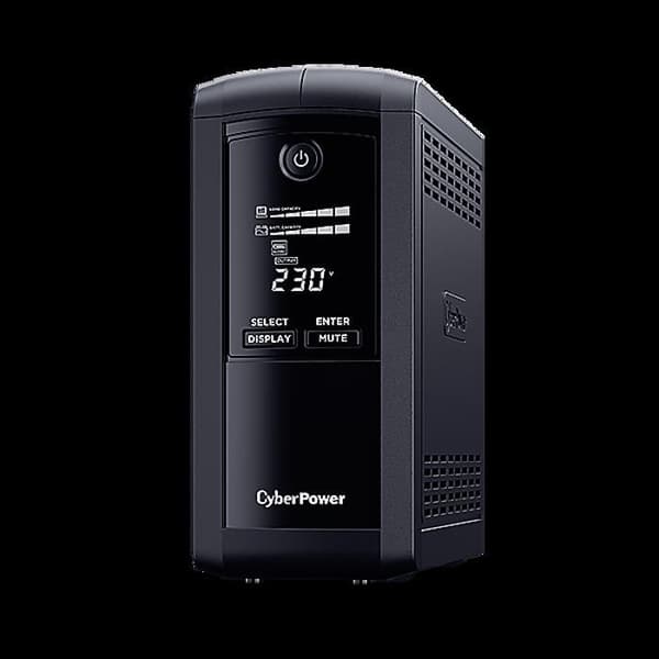 CyberPower VP1000ELCD avbrottsfri strömförsörjning - 1000 VA 550 W - linjeinteraktivitet Svart