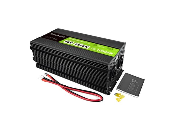 Green Cell PowerInverter LCD 48V 5000W/10000W inverter med display - ren sinusvåg