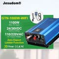 Miniatyrbillede 2 af 2: Grid Tie Inverter, 1100W Max PV Indgang, Zero Output Limiter Funktion,PV40-60V(36V BAT), 190-260V, WIFI 1000W begrænser