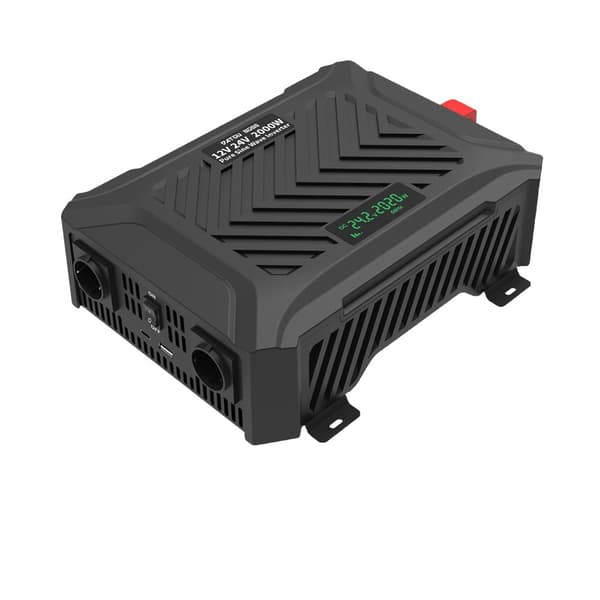 DATOUBOSS Puhdas Sinimuotoinen Invertteri, 1200W - 3000W Teho, 12V/24V Automaattinen Vaihto,TY-PSWE2000W-A
