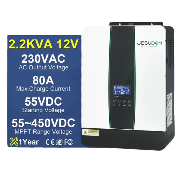 Hybrid Solar Inverter, Teho, MPPT-tekniikka,2.2KVA ei WiFi, 220-240V