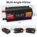 Pikkukuva 2 / 2: Auton virtamuunnin, DC 12V - AC 220V,2000W-12V-220V-Musta