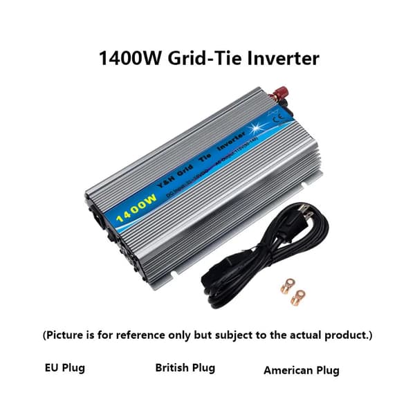 Grid-Tie Inverter, 1000W eller 1400W Output, Effektiv AC Konvertering,1400W, 24VBAT ELLER 10,8-30VDC, 220-240V