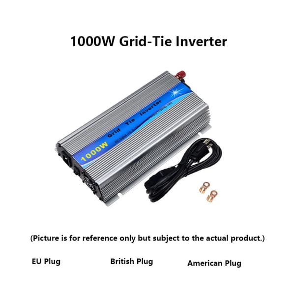 Verkkoon Liitettävä Invertteri, 1000W tai 1400W Teho, Tehokas AC-Muunnos,1000W, 220-240V, 24 VBAT TAI 10,8-30 VDC