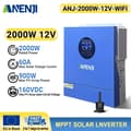 Pikkukuva 2 / 2: 2000W Aurinkosuuntaaja, MPPT 60A, Puhtaan Sinimuotoisen Aallon,ANJ-2000W-12V-WIFI