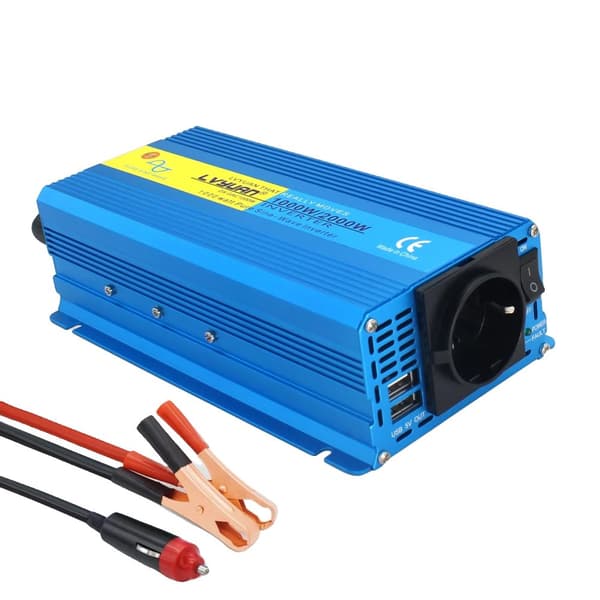 2000W Tehoinvertteri, Puhtaan Sinimuotoisen Aallon Ulostulo, Korkea Tehokkuus,12V-220V-50hz-ET