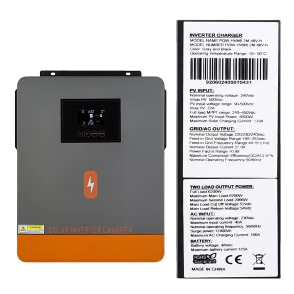 Aurinkohybridimuunnin, aurinkolatausvirta,6.2KW 48V