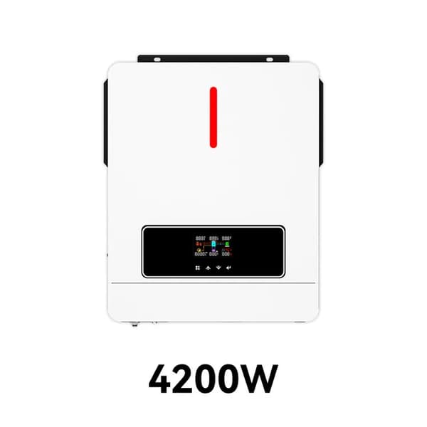 Hybrid Solar Inverter, 4.2 kW Tehoarvo, 120 A Aurinkolatausvirta,4.2KW 24V, WiFIN kanssa, 1 - 200KW