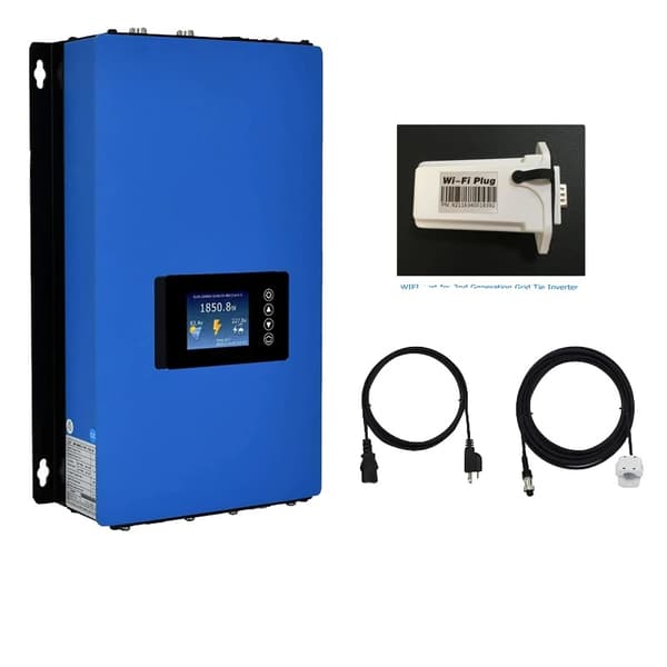 Solcelleinverter, Effektiv energistyring, Brugervenlig LCD-skærm,AC190-260V, med Wi-Fi, DC 45-90V