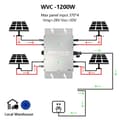 Miniatyrbild 2 av 2: Solarmikroinverter, IP65 vattentät, MPPT-effektivitet,22-50V, 180-260VAC, WVC-1200W-utan LCD