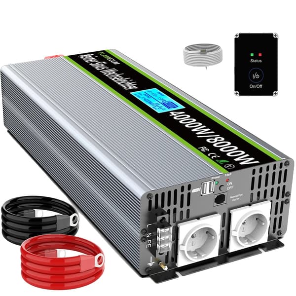 Aurinkosähkön muunnin, puhdas sinimuotoinen lähtö, 4000W jatkuva teho,12 V 230 V 4000W