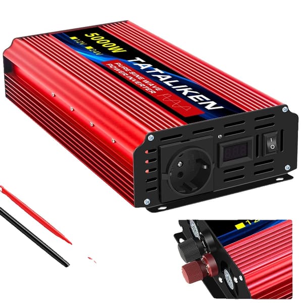 Ren sinusvågsomvandlare, 12V DC till 220V AC, flera effektalternativ,5000W 12V