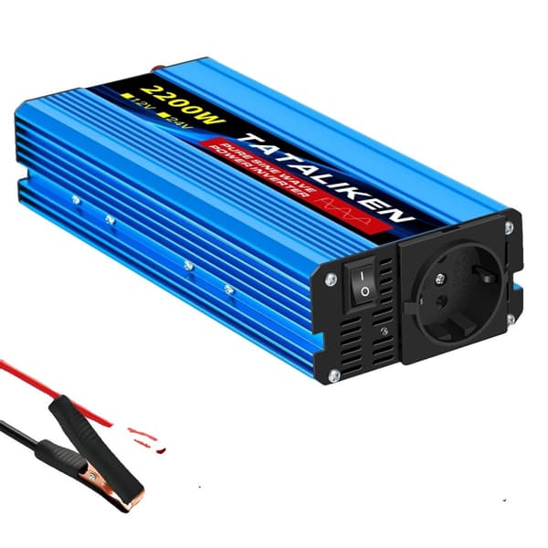 Ren Sinuskurve Inverter, 12V DC til 220V AC, Flere Strømmuligheder,2200W 12V