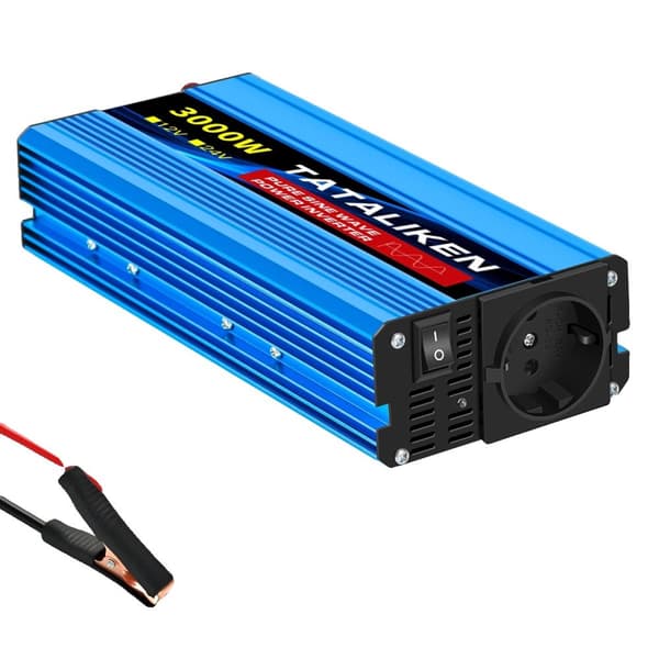 Ren Sinuskurve Inverter, 12V DC til 220V AC, Flere Strømmuligheder,3000W 12V