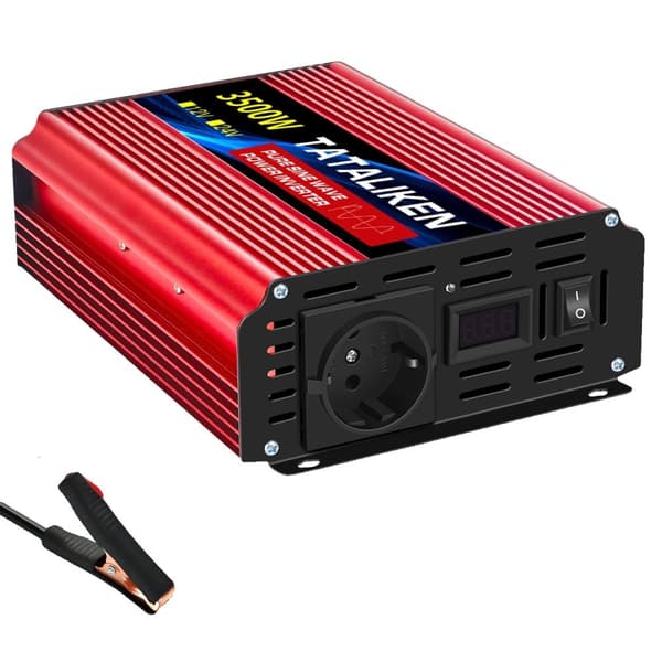 Puhdas sinimuotoinen invertteri, 12V DC - 220V AC, useita tehovaihtoehtoja,3500W 12V