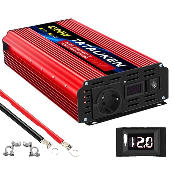 Puhdas sinimuotoinen invertteri, 12V DC - 220V AC, useita tehovaihtoehtoja,4500W 12V