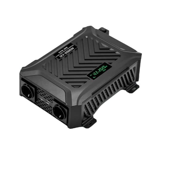 Inverteri, 2000W kuormitusvoima, 4000W huippuvoima, USB-lataus,E2000W-12V