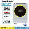 Pikkukuva 2 / 2: Hybrid Solar Inverter, 4000W Teho, Puhtaan Sinimuotoisen Aallon,4KW 24V BMS WiFi, 220-240V