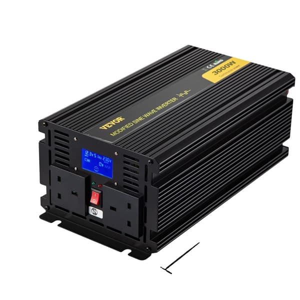Muokattu sinimuotoinen invertteri, LCD-näyttö, LED-indikaattorit,3000W DC12V AC240V