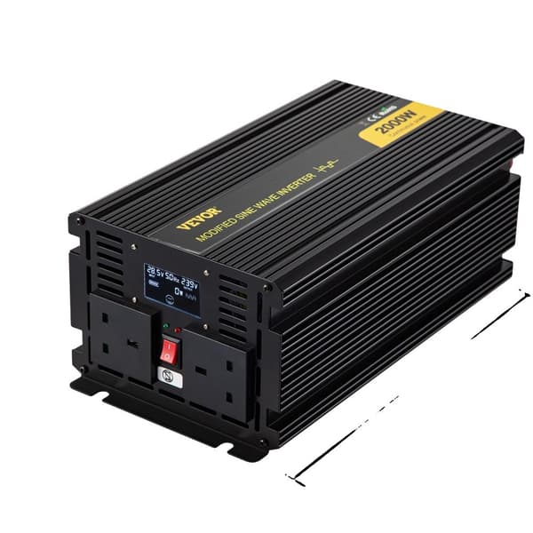 Muokattu sinimuotoinen invertteri, LCD-näyttö, LED-indikaattorit,2000W DC24V AC240V