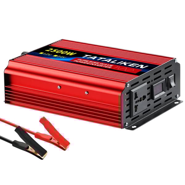 Puhdas sinimuotoinen invertteri, 12V:sta 220V:iin muunnos, CE-sertifioitu turvallisuudelle,2500W