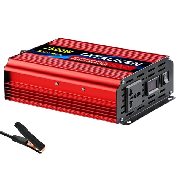 Puhdas sinimuotoinen invertteri, 12V:sta 220V:iin muunnos, CE-sertifioitu turvallisuudelle,2500W