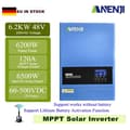 Miniatyrbild 2 av 2: Hybrid sol inverter, 4000W nominell effekt, 100A solcells laddström,ANJ-6200W-48V