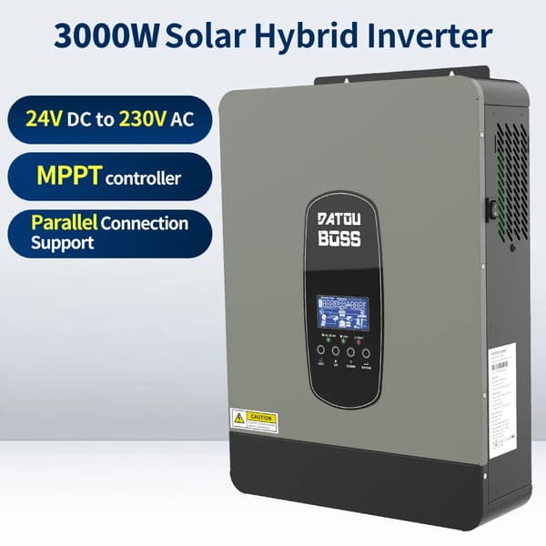 Hybrid Solar Inverter, 3000W Teho, MPPT Ohjain,SP-24V 3000W