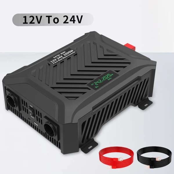 DATOUBOSS Ren Sinus Inverter, 2000W Effektudgang, Dobbelt Spændingsindgang,AC220V 50Hz