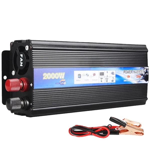 Virta-invertteri, 2000W lähtö, USB-latausportit,12V:sta 220V:iin 2000W