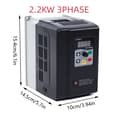 Pikkukuva 2 / 2: Muuttuvan taajuuden taajuusmuuttaja, 2,2 kW teho, 380V/220V syöttöjännite,2,2 kW 3-vaihe 380V