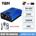 Pikkukuva 2 / 2: Verkkoon Liitettävä Invertteri, 1000W Teho, 40A DC Maksimi Virta,1000W 24V AKKU