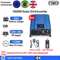 Pikkukuva 2 / 2: Aurinkoverkkoinvertteri, 1000W/1200W Teho, Akun Jännite, MPPT-tekniikka,1000W-24V-Wifi, 180V-280VAC