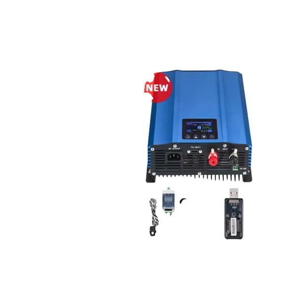 Aurinkoverkkoinvertteri, 1000W/1200W Teho, Akun Jännite, MPPT-tekniikka,1000W-24V-Wifi, 180V-280VAC