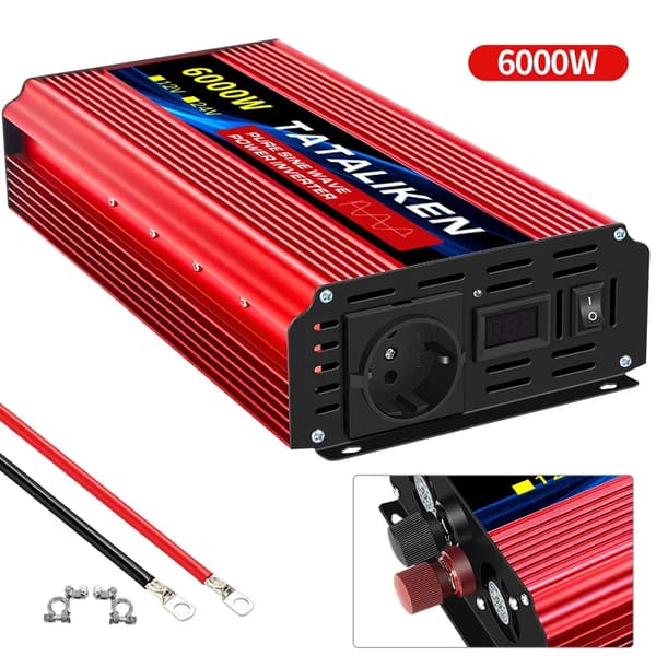 Ren sinusvåg växelriktare, 12V ingång, 220V utgång,12V6000W 50HZEU