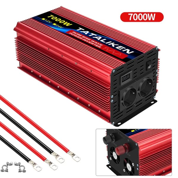 Puhdas sinimuotoinen virtamuunnin, 12V tulo, 220V lähtö,12V7000W 50HZEU