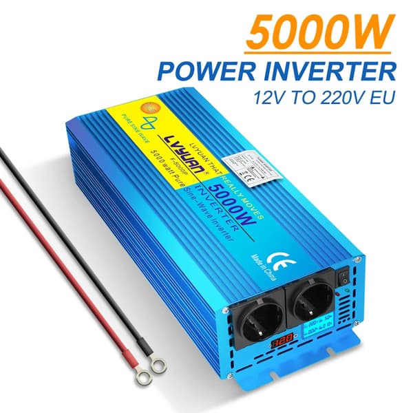 Ren Sinuskurve Inverter, 2500W Kontinuerlig Effekt, 5000W Spidseffekt,12V220V 5000W spids-a