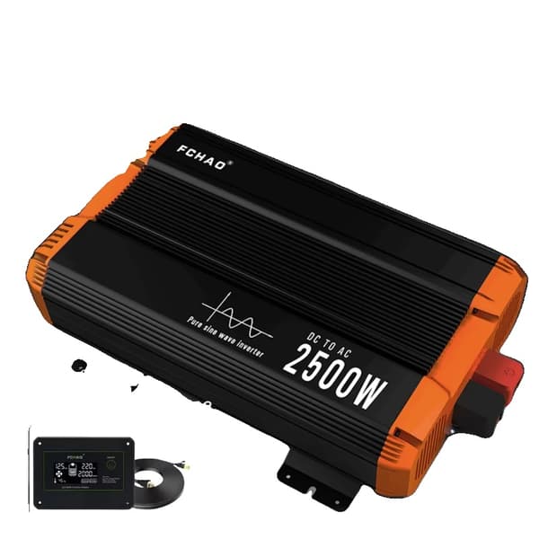 Puhdas siniaalto -invertteri, jatkuva teho, EU -pistorasia,12V, 2500W, eurooppa