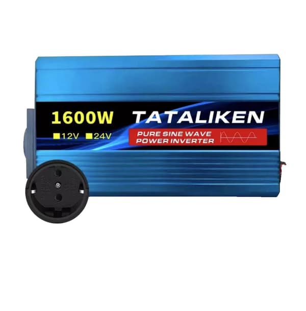 Puhdas sinimuotoinen invertteri, Syöttöjännite DC 12V/24V, Ulostulojännite AC 220V±10%, Nimellisteho 1500W,1600W-12V