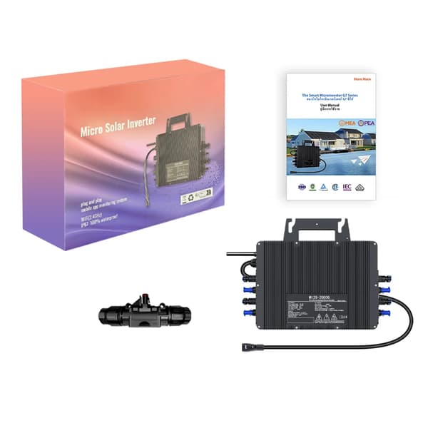 Aurinkomikroinvertteri, 400W Teho, IP67 Vesitiivis Suojaus,230V AC, 25-60V DC, 400W