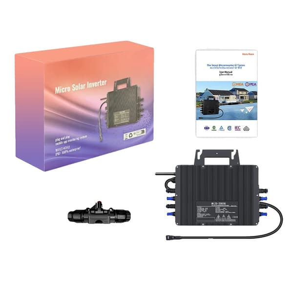 Aurinkomikroinvertteri, 400W Teho, IP67 Vesitiivis Suojaus,230V AC, 25-60V DC, 400W