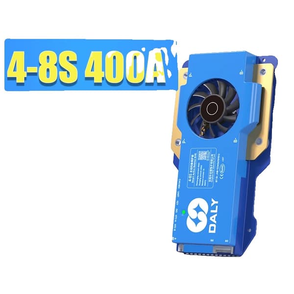 DalyBMS Batteristyringssystem, Indbygget Bluetooth, 150A til 300A Opladningskapacitet,4-8S 400A BMS CAN