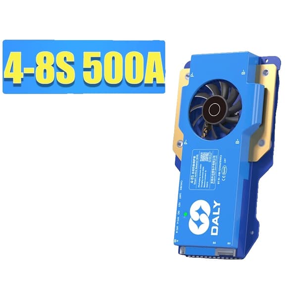 DalyBMS Batteristyringssystem, Indbygget Bluetooth, 150A til 300A Opladningskapacitet,4-8S 500A BMS CAN